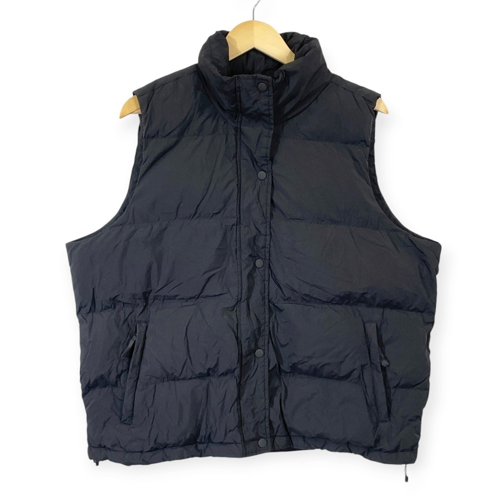 Lands End Women Down Puffer Vest Size 1X / 16W-18W Quilted Outdoor Fall Layering